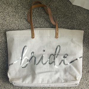 bride canvas tote